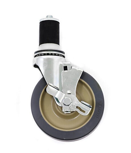 Caster; High Modulus Rubber, Swivel/Brake Expandable Stem Kit, Olympic J5WT-4