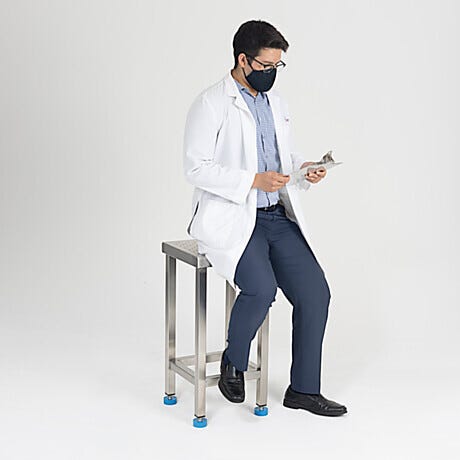 Square Stainless Steel Cleanroom Stools
