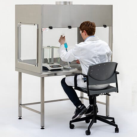 Universal Canopy Fume Hood; Vertical Ventilation, 304 or 316 SS Frame, 36