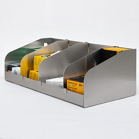 BioSafe® Wall-Mounted Modular Storage Unit with Adjustable Dividers