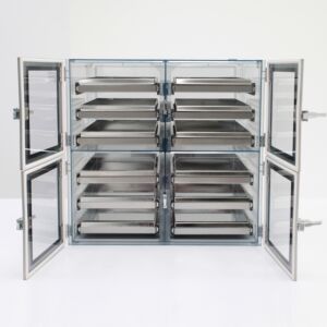 Static-Safe Desiccator Cabinets with Removable Sliding Tray
