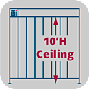 ValuLine® Cleanroom Height Adjustment, 10'H, Softwall
