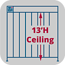 ValuLine® Cleanroom Height Adjustment, 13'H, Softwall