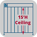 ValuLine® Cleanroom Height Adjustment, 15'H, Softwall