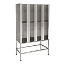 Garment Dispenser Station; 16 Compartments, Double Sided, 304 Stainless Steel, 36