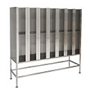 Garment Dispenser Station; 28 Compartments, Double Sided, 304 Stainless Steel, 63