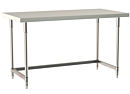 Mobile-Ready All 304 Stainless Steel, TableWorx Work Table with 3-Sided Frame, 24