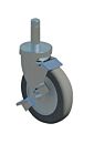 Metro Super Erecta Stem/Swivel Caster with Brake Chrome-Plated Steel and Polyurethane 5