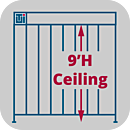 ValuLine® Cleanroom Height Adjustment, 9'H, Softwall