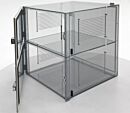 Desiccator; Adjust-A-Shelf™, Static Dissipative PVC, 2 Chambers, 24