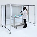 Hood; Hardwall Portable CleanBooth; Horizontal Airflow; 4 FFUs, ISO 7, Acrylic, 100.50