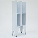 Garment Dispenser Station; 4 Compartments, Single Sided, Polypropylene, 18