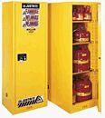 Justrite 895420 Sure-Grip Ex Slimlime Flammable Safety Cabinet; 54.0 gal, Self-Closing Single Door, 23.25