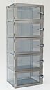 Desiccator; Adjust-A-Shelf™, Static Dissipative PVC, 5 Chambers, 24