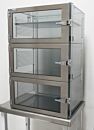 Desiccator; Adjust-A-Shelf™, Static Dissipative PVC, 3 Chambers, 24