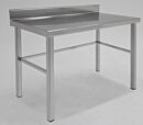 BioSafe® Work Station; 304 Stainless Steel, Solid with Backsplash Top, Marine Edge, 60