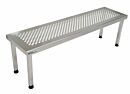 BioSafe® Gowning Bench; 304 or 316 SS, Perforated Top, 60