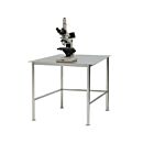 Work Station, BioSafe® SolidTop™ EP 304 or 316 Stainless Steel, Heavy-Duty, Round Tube, 36