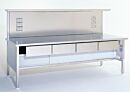 Work Station; 304 Stainless Steel, SolidTop™, w/ Outlets, Shelf and Drawers, 72