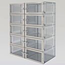 Desiccator; Adjust-A-Shelf™, NitroPlex™, Static Dissipative PVC, 10 Chambers, 46
