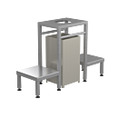 BioSafe® Dual-Sided Gowning Bench; 304 or 316 SS, 86