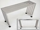 BioSafe® Gowning Bench; 304 Stainless Steel, Recessed-Base Slats, 36