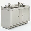 Hand Washer/Dryer; UltraClean®, 304 or 316L SS, 2 Sinks, Dyson AirBlade®, 48