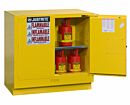 Justrite 892301 Sure-Grip Ex Undercounter Flammable Safety Cabinet; 22.0 gal, Manual Double Door, Red