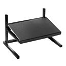 Footrest; ISO 8, Black Powder-Coated Steel, Adjustable Height, 20