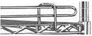 Shelf Ledge for Solid Shelves; 304 Stainless Steel, 1