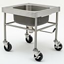 Mobile Soak Sink; Heavy Duty with Marine Edge, 304 or 316 SS