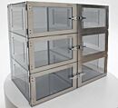 Desiccator; Adjust-A-Shelf™, NitroPlex™, Static Dissipative PVC, 6 Chambers, 46