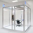 Cleanroom; Hardwall, Modular, Tempered Glass Panels, Powder-Coated Steel Frame