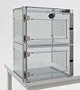 Desiccator; ValuLine® ES™, Static Dissipative PVC, 2 Chambers, 19.125