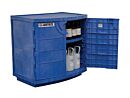 Justrite 24180 Undercounter Corrosive Acid Safety Cabinet; Manual Double Door, Polyethylene, 36