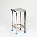 Cleanroom Stool; Square Seat, 4-Leg, 24