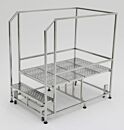 Mobile Work Platform; Diamond Plated, Non-Continuous Welded, 5 Steps, 304 or 316 SS, 36