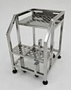 Mobile Step Ladder; Non-Continuous Welded, 2 Steps, 304 or 316 SS, 20