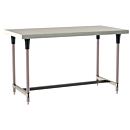 Mobile-Ready 304 Stainless Steel TableWorx Work Table, Metroseal Legs, Polymer Leg Mounts, I-Frame, 30