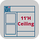 ValuLine™ Cleanroom Height Adjustment, 11'H, Hardwall, Static-Dissipative PVC Panels