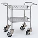 BioSafe® Cleanroom Cart; Round Tube, Wafer Boxes, 304 Stainless Steel, 56