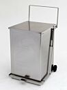 Waste Receptacle; Mobile Step-On, 304 or 316 Stainless Steel, 19