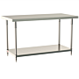 All 304 Stainless Steel TableWorx Work Tables with an Under Shelf by Metro for lab, electronics, pharma and science applications; size and mobile options  |  1545-PP-01 displayed