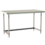 316 Stainless Steel TableWorx Work Tables with 304 SS Legs and 3-Sided Frame by Metro ideal in cleanrooms and biopharma applications; various sizes available  |  1543-PP-05 displayed