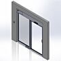 Cleanroom compliant automatic sliding door, stainless steel frame, left-hand sliding  |  5555-19-LS displayed