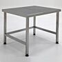 ISO 5-compatible 304 stainless steel table includes perforations to enhance air flow-through and minimize dust accumulation  |  9604-67 displayed