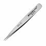 Tweezers feature straight fine tips. Made from 400 series (magnetic) Stainless Steel which has a slightly higher carbon content and produces a sturdy tip  |  9302-44 displayed
