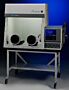 Labconco Protector filtered glove box shown shown with optional base stand  |  3644-00 displayed