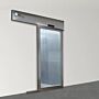 Stainless steel left sliding pre-hung automatic door with full-view window  |  5556-18-LS displayed