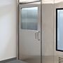 Left Hand Reverse Stainless Steel Manual Cleanroom Door  |  6602-80A-L  |  6602-81A-L displayed